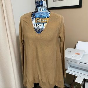 Size Small T.S Society Long Sleeve Camel Colored Blouse